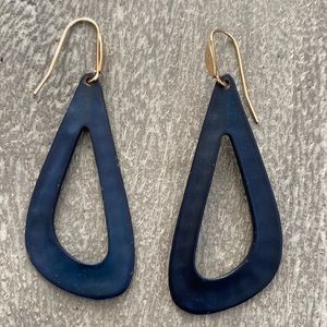 Robert Lee Morris  navy bronze earrings